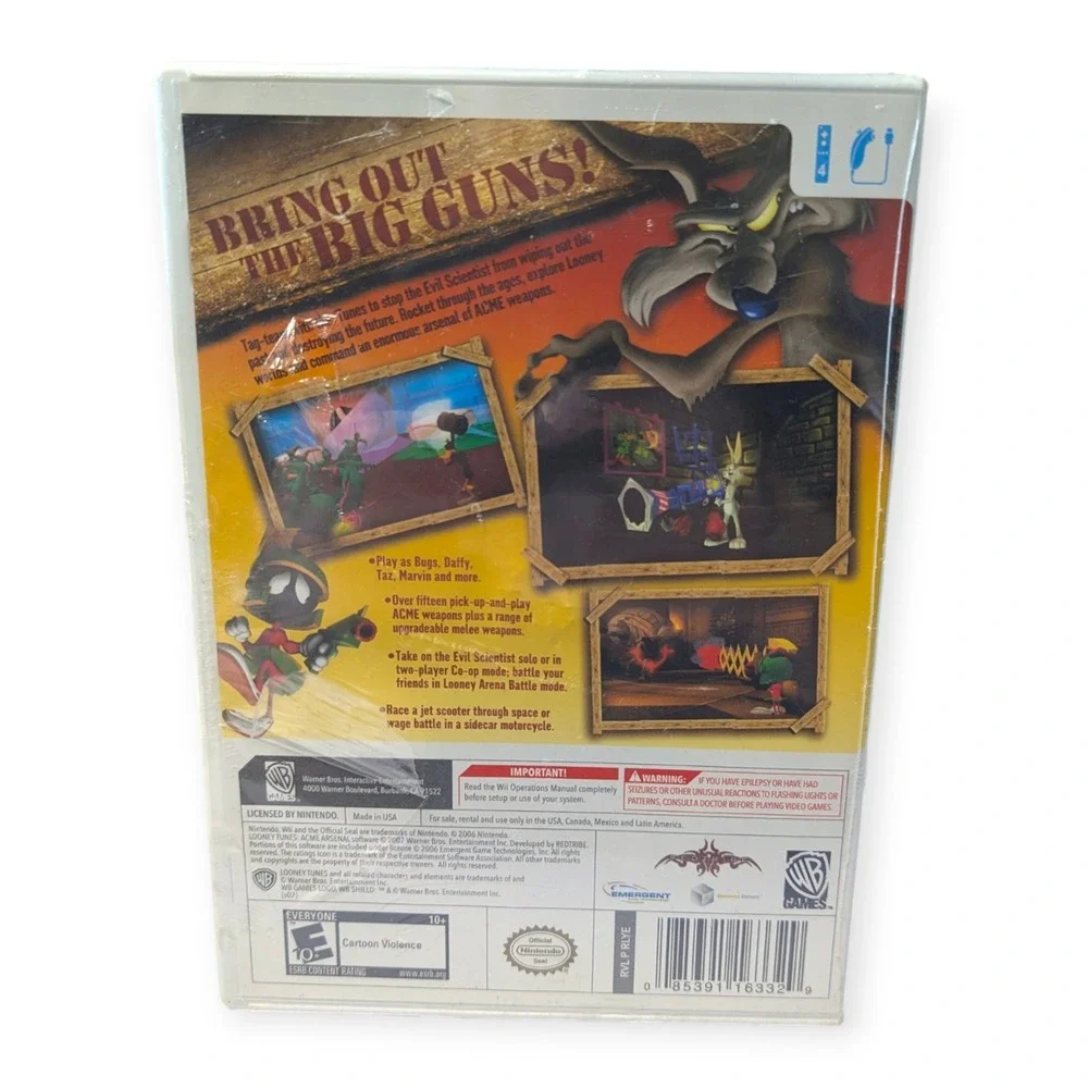 Looney Tunes ACME Arsenal Nintendo Wii Game New Sealed Warner Bros 2007 NIB